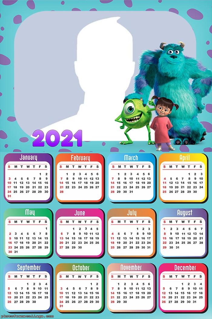 Calendar 2021 Boo from Monsters inc