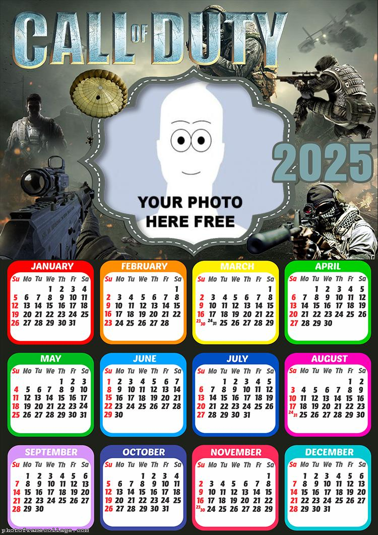 Picture Frame Calendar 2025 Call of Duty