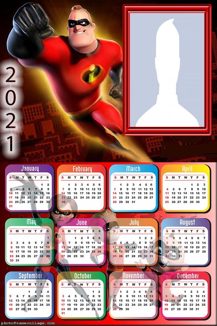 The Incredibles Calendar 2021