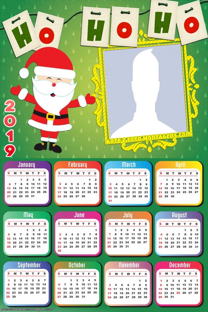 Santa Claus Ho Ho Ho Calendar 2019