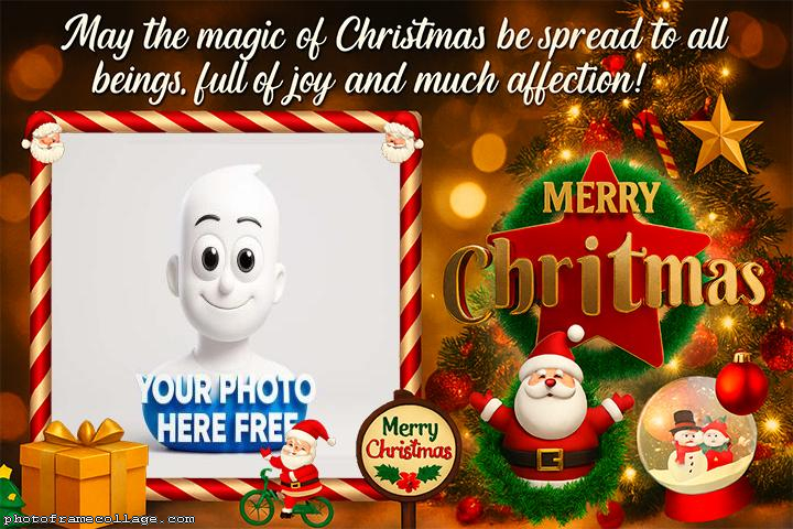 Merry Christmas be spread to all beings digital photo collage