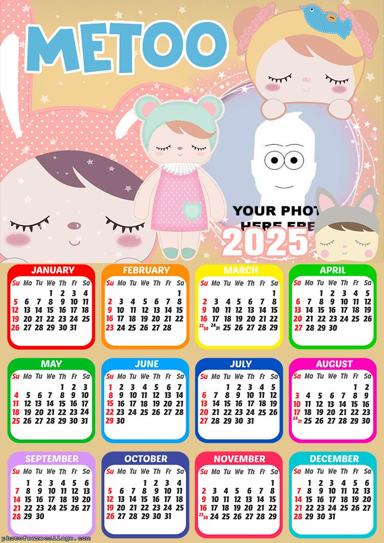 Calendar 2025 Metoo Picture Frame Digital