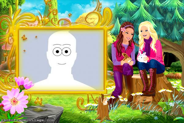 Make a Photo Collage Barbie with Friends