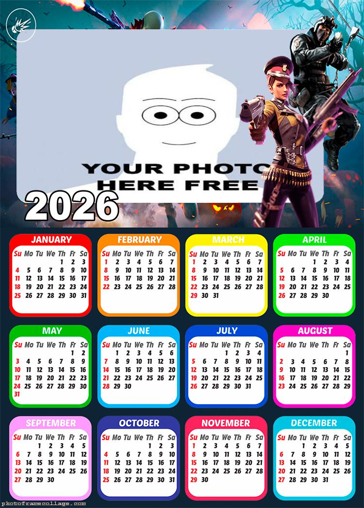 Calendar 2026 Free Fire