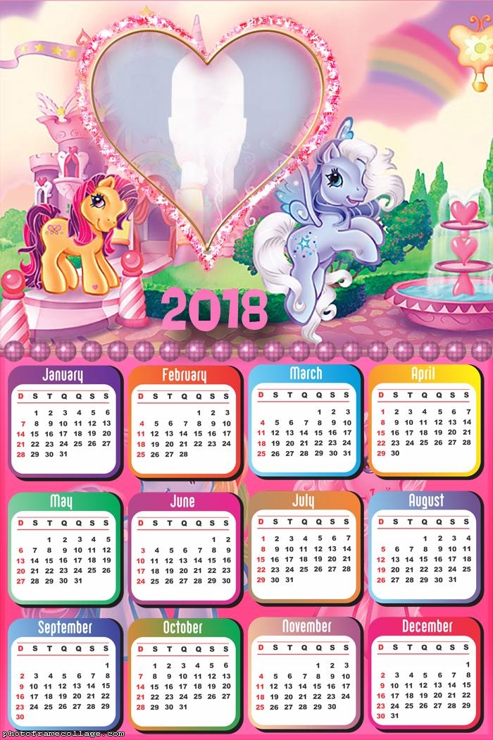 Calendar 2018 Ponny Colors