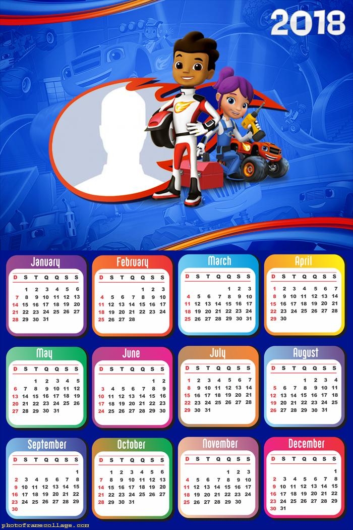 Calendar 2018 Blaze And The Monster Machines