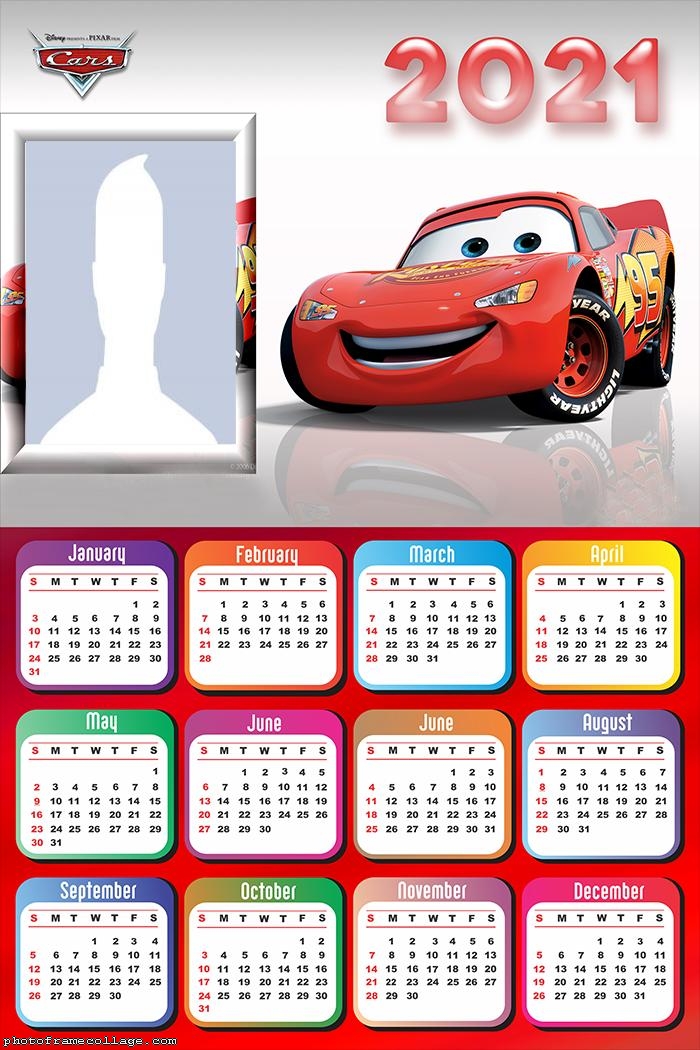 Calendar 2021 Lightning McQueen