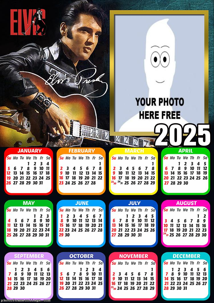 Picture Frame Calendar 2025 Elvis Presley Picture Frame