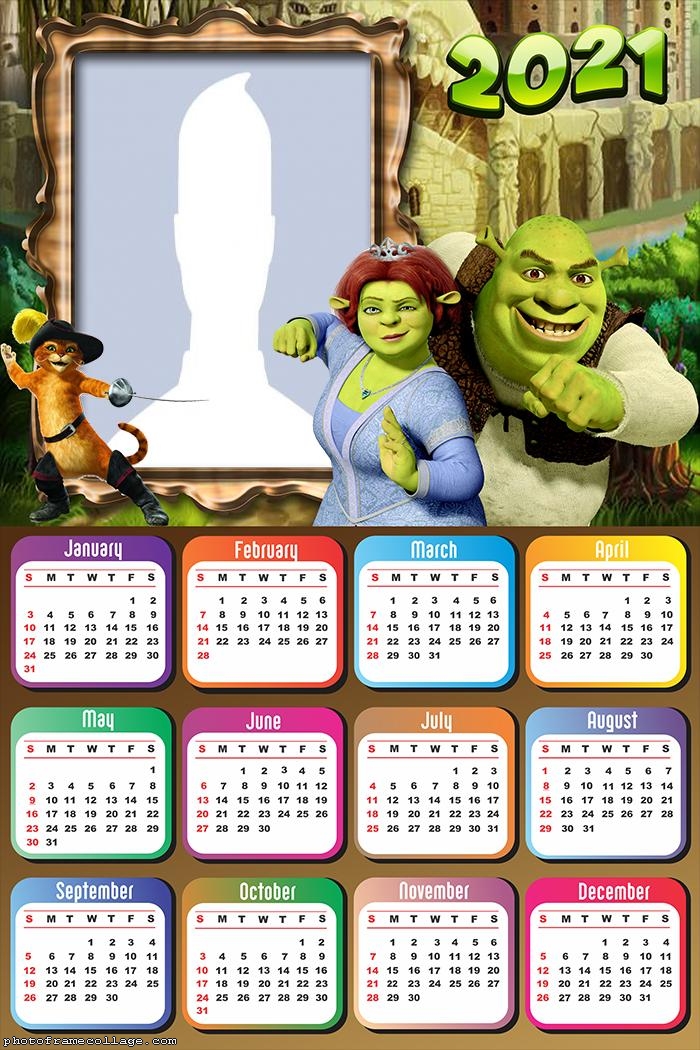 Calendar 2021 Shrek