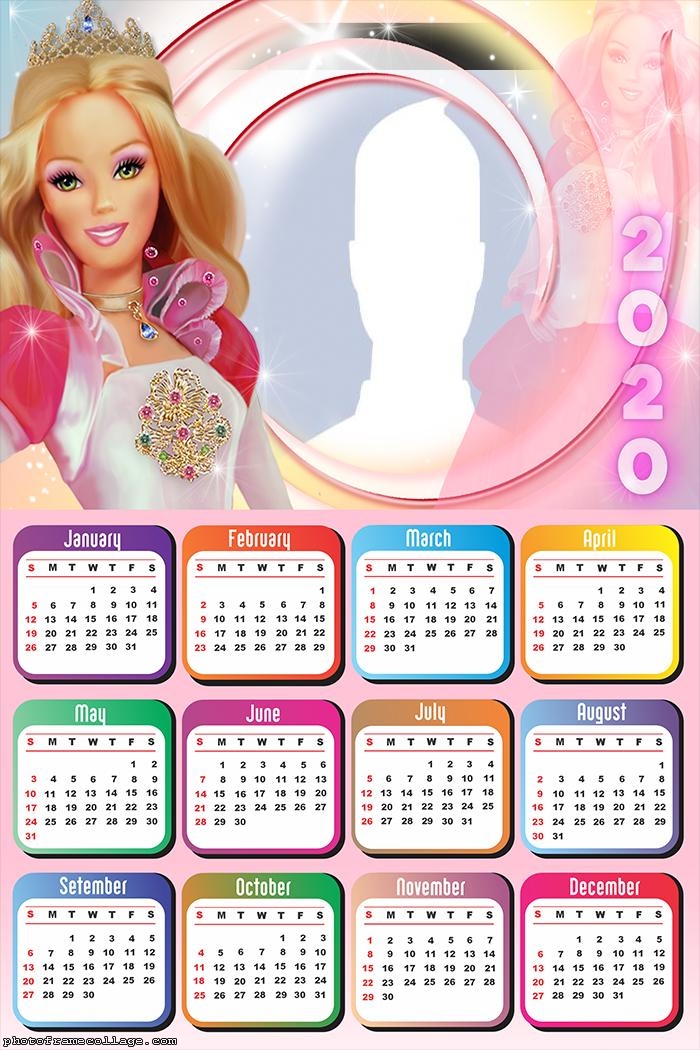 Barbie Calendar 2020 Photo Collage Maker
