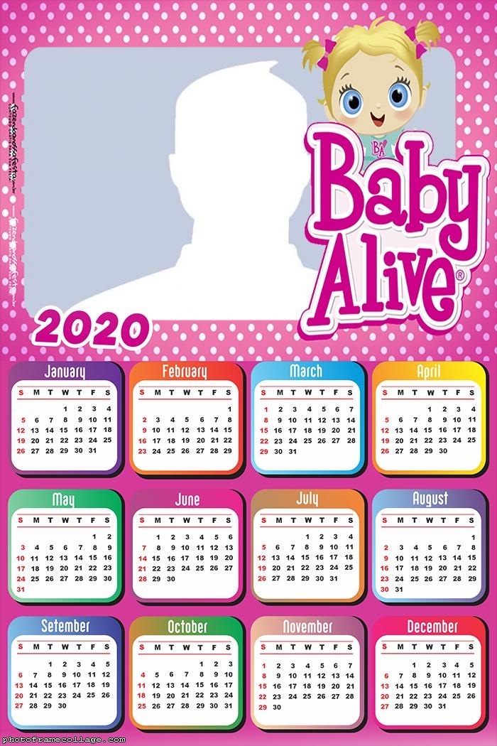 Photo Collage how to Make Baby Alive Calendar 2020