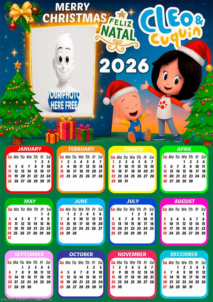 Calendar 2026 Cleo and Cuquin Merry Christmas