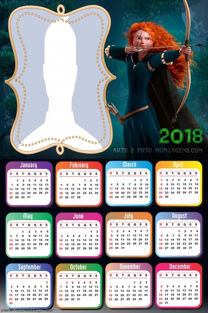 Calendar 2018 Brave Movie