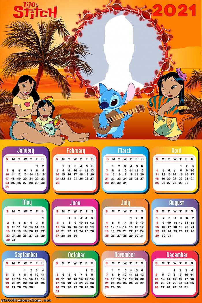 Calendar 2021 Lilo and Stitch