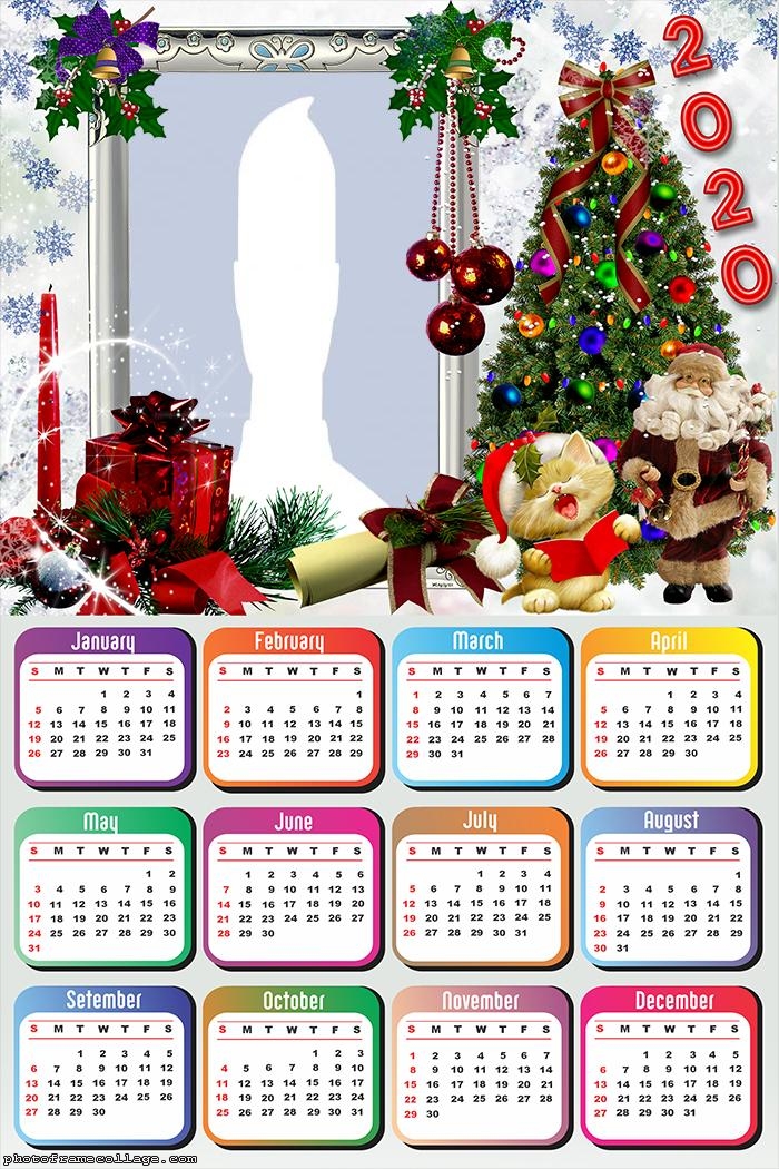 Santa Claus Merry Christmas Calendar 2020