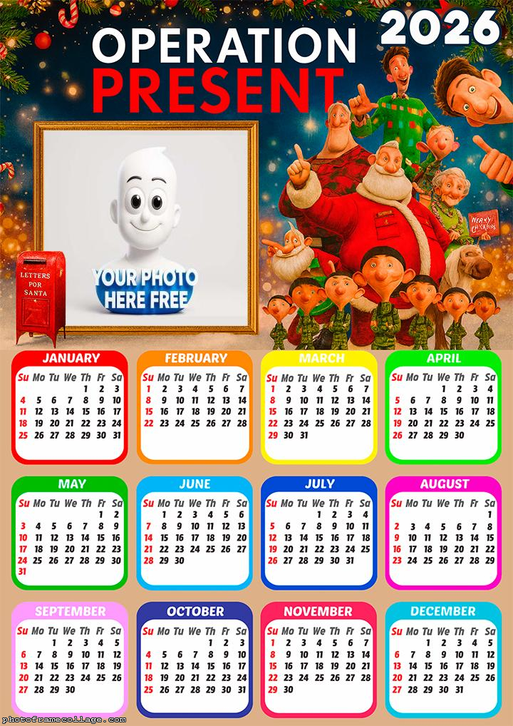 Calendar 2026 Merry Christmas Operation Present