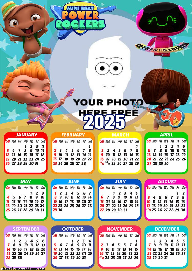 Calendar 2025 Mini Beat Power Rockers