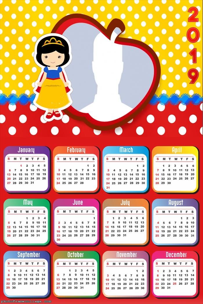 Snow White Princess Calendar 2019