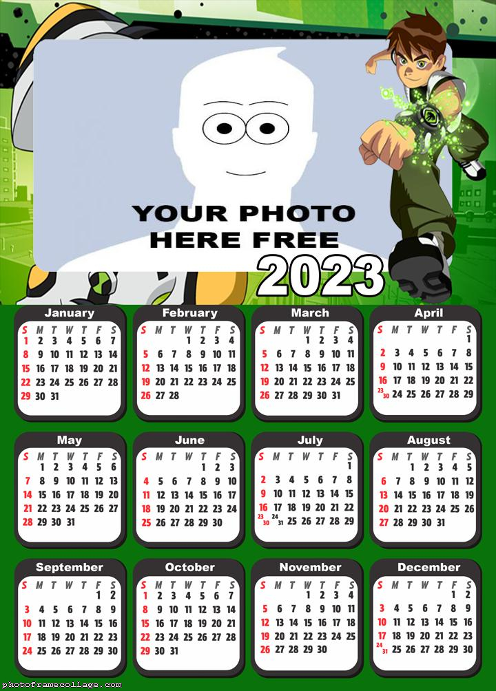Calendar 2023 Ben 10