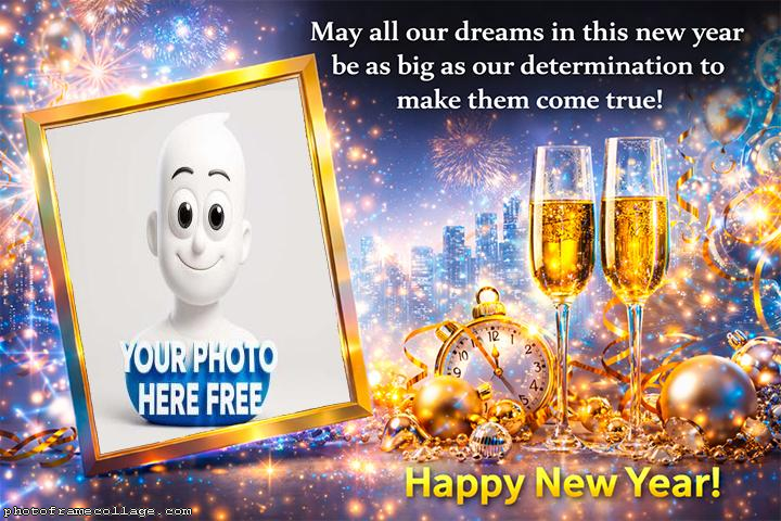 May all our dreams in this new year picture frame 