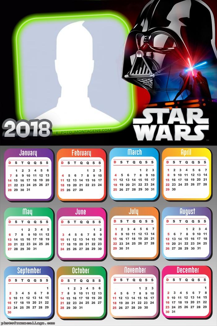 Calendar 2018 Starwars