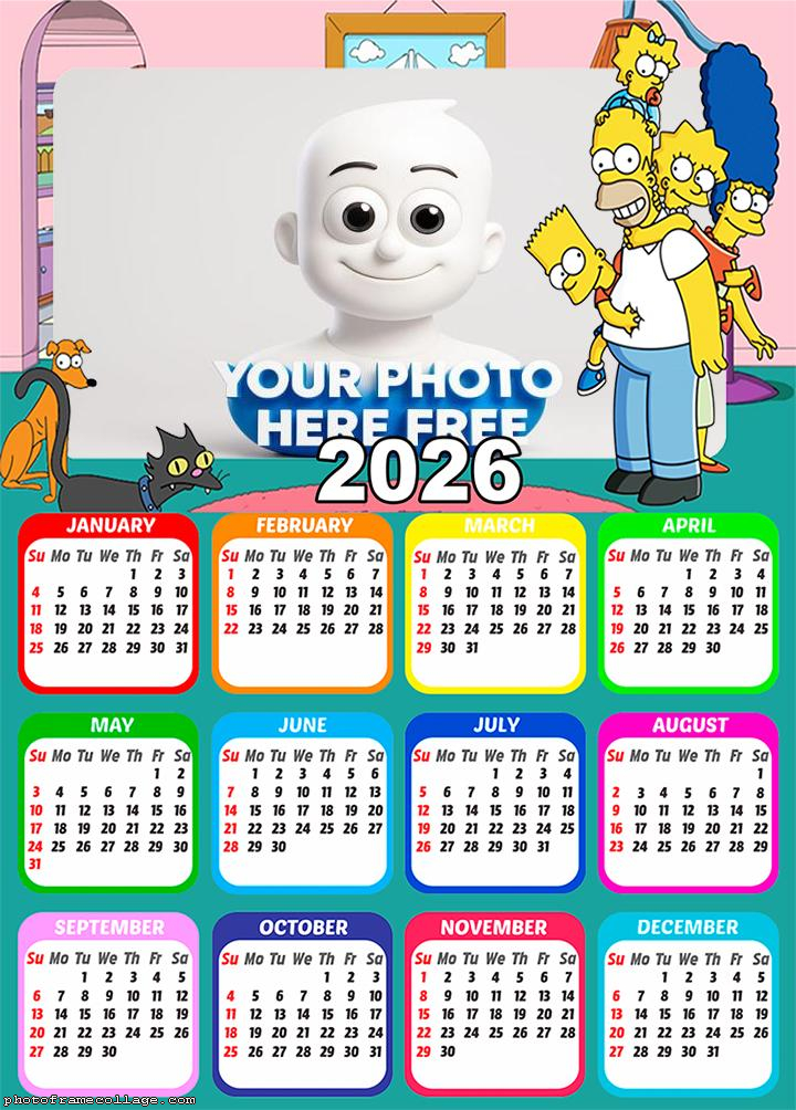 Calendar 2026 The Simpsons