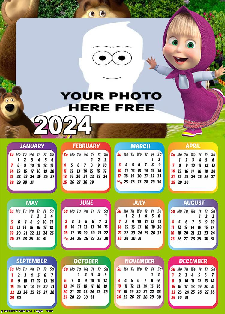 Calendar 2024 Masha and the Bear