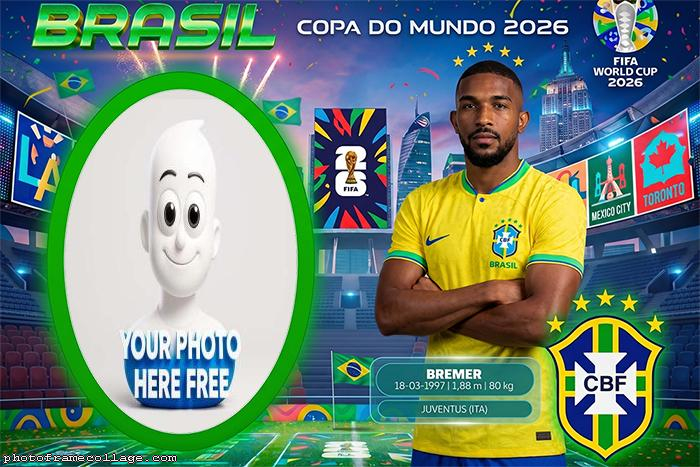 Gleison Bremer Fifa World Cup 2026 Photo Montage