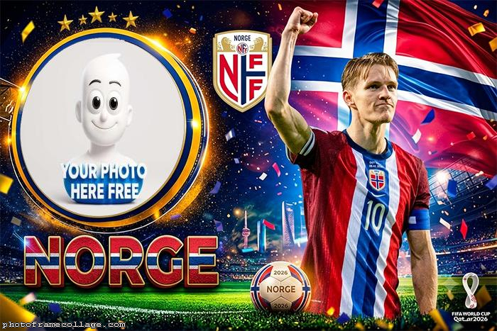 Martin Odegaard World Cup 2026 Photo Montage Frame 
