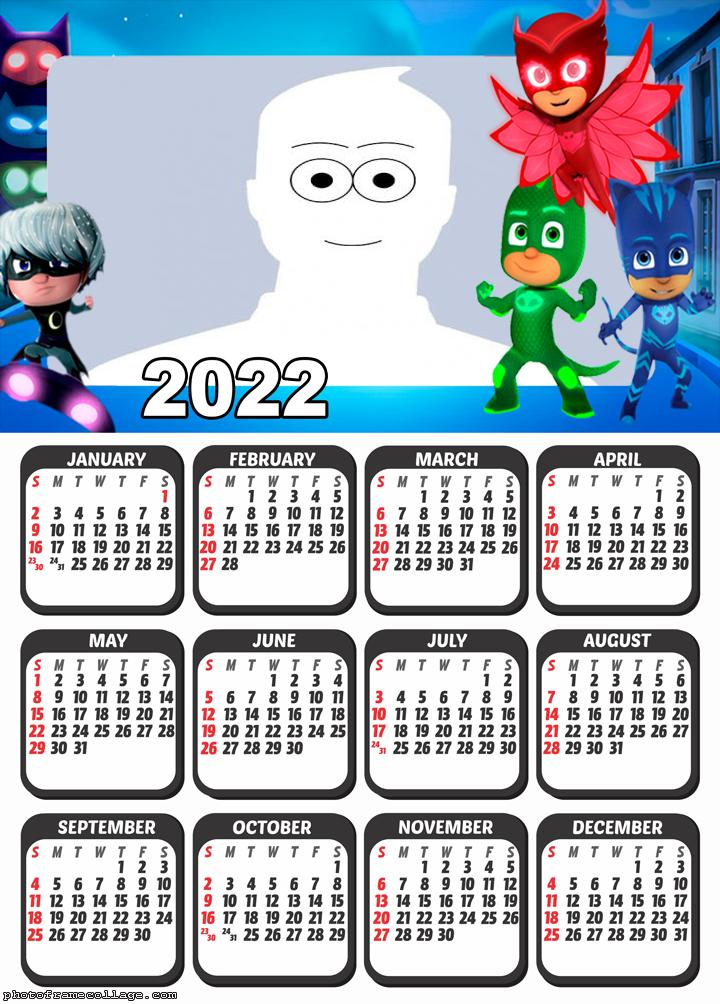 Calendar 2022 PJ Masks