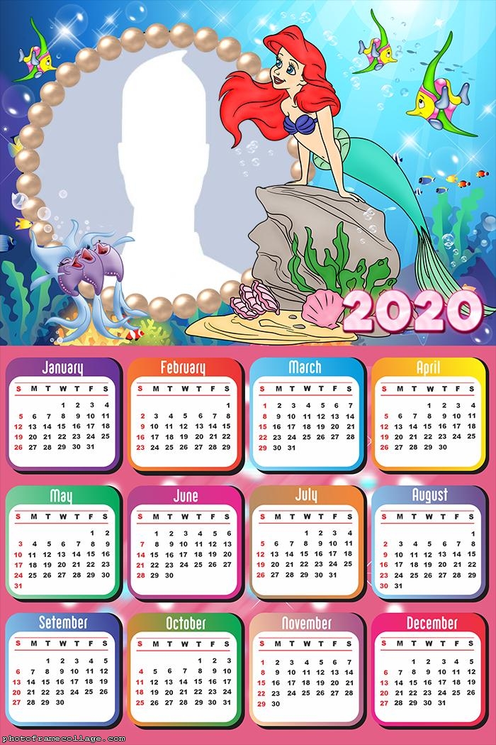 Ariel Drawing Calendar 2020 Frame Picture