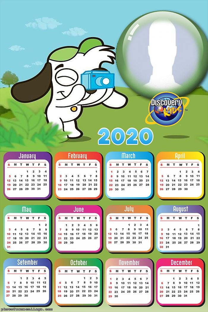 Photo Collage Maker Doki Dog Calendar 2020