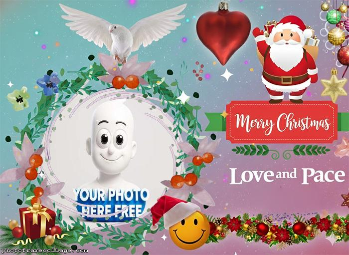 Love and Pace Frame Collage Christmas