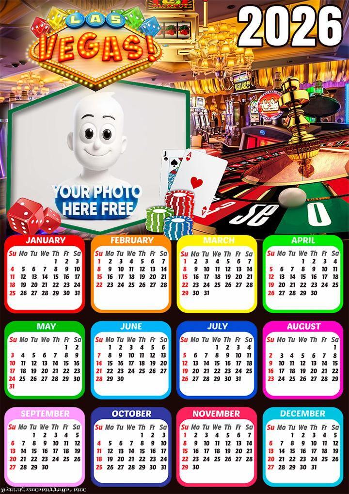Calendar 2026 Las Vegas Free Photo Collage