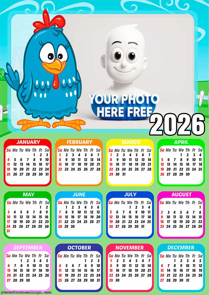 Calendar 2026 Painted Chicken