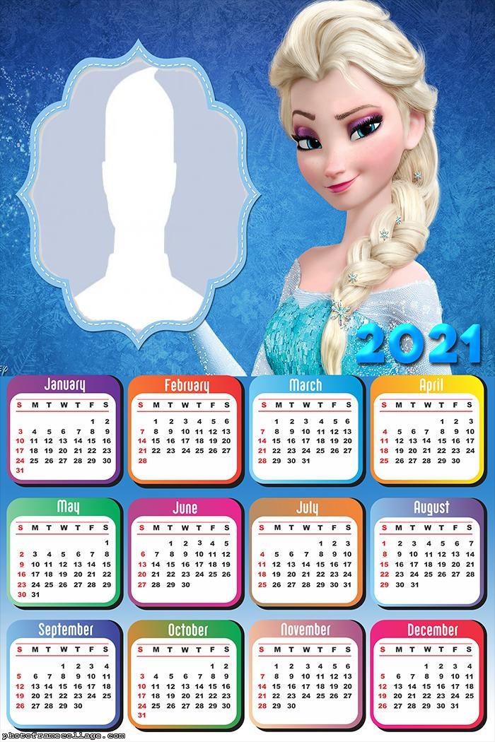 Calendar 2021 Ice Princess Frozen