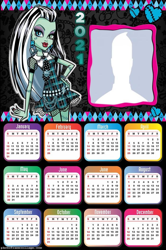 Calendar 2021 Frankie Monster High