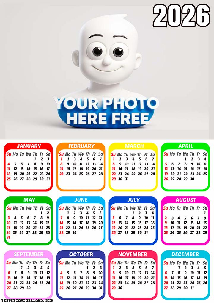 2026 Calendar Photo Frame
