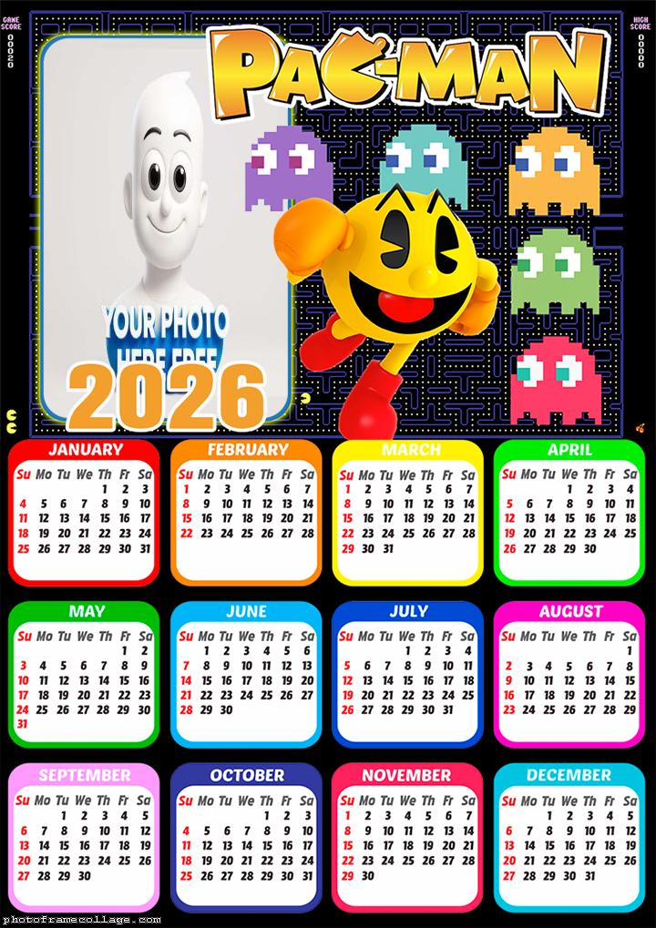 Calendar 2026 Pac Man Free Online Photo