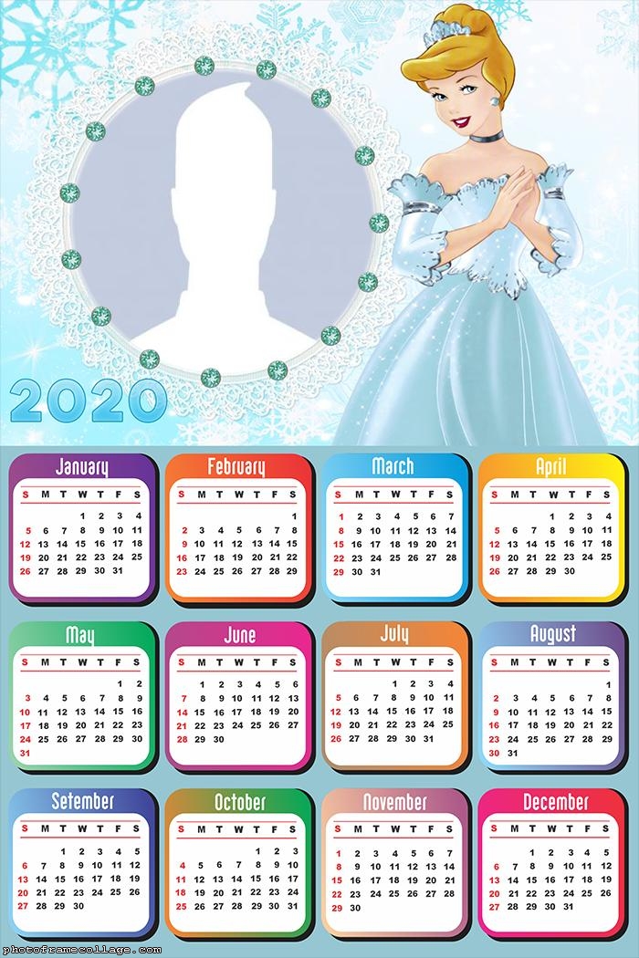 Princess of Cinderella Calendar 2020 Picture Frame