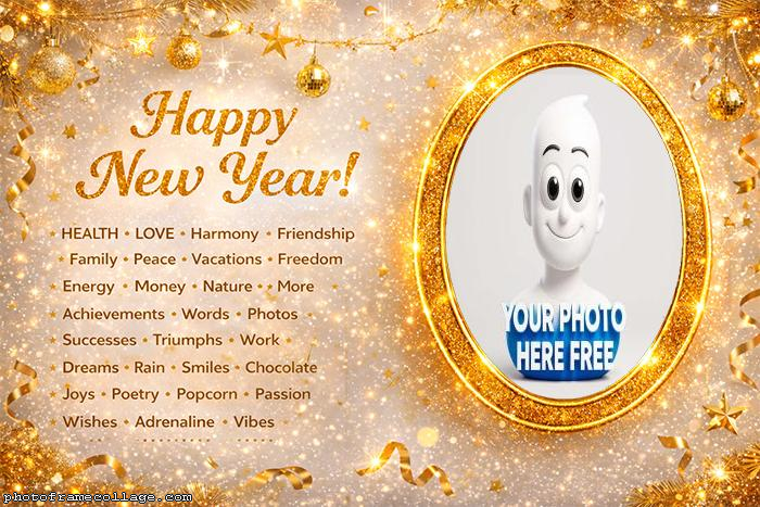 Words spoken at the end of the year photo frame