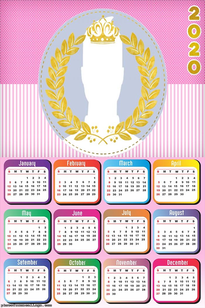 Royalty Frame for Girls Calendar 2020