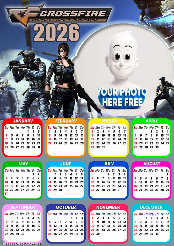 Calendar 2026 CrossFire Personalized Photo Frame