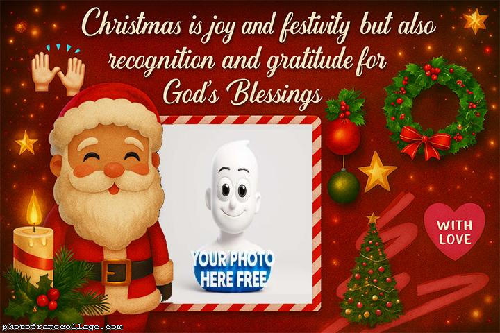 Recognition and Gratitude Santa Claus collage creator