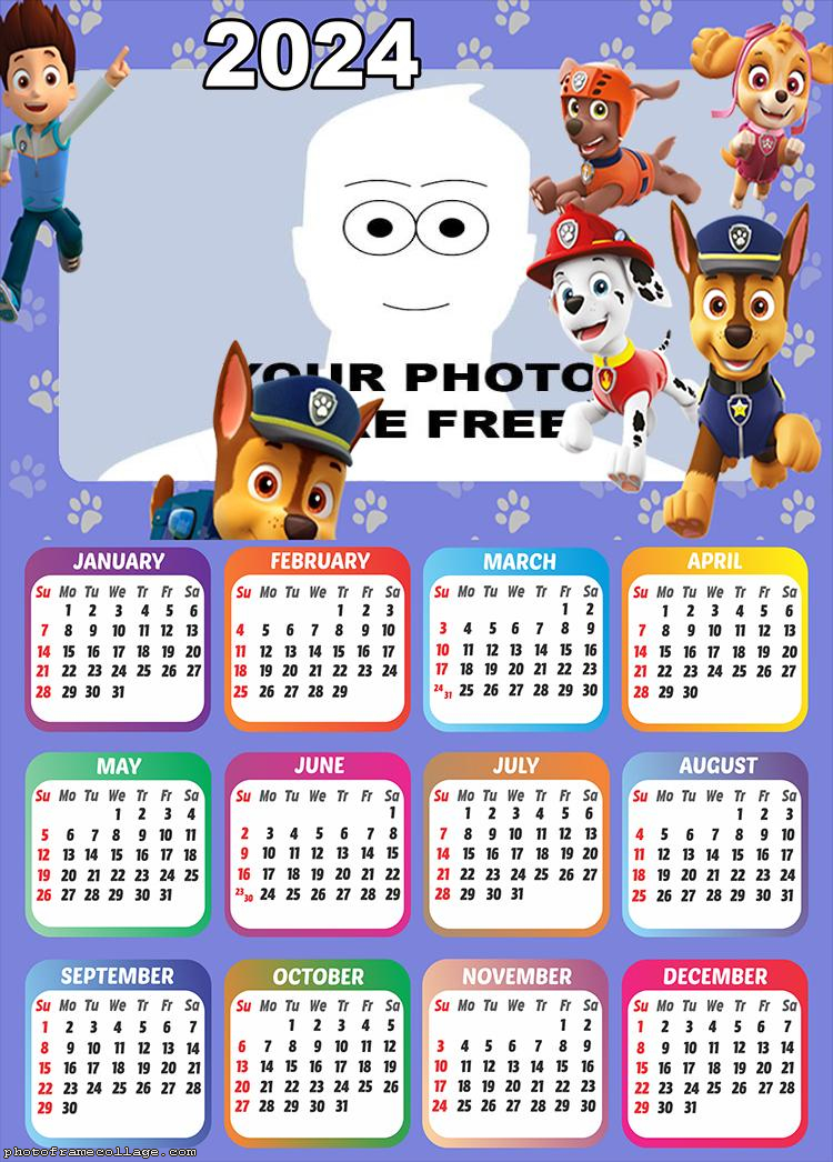 Calendar 2024 Paw Patrol