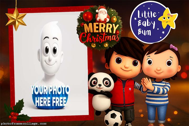 Merry Christmas Little Baby Bum digital photo collage