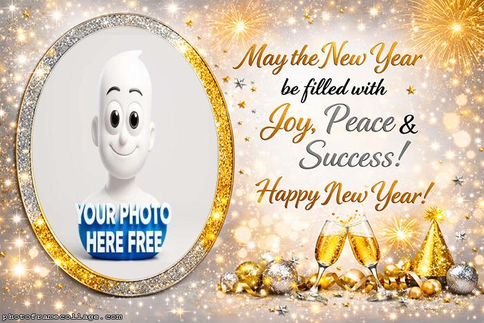 Frame Joy Peace and Success Happy 2026 