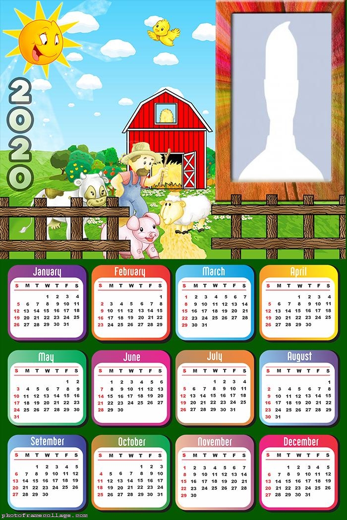 Little Farm Calendar 2020 Frame Picture