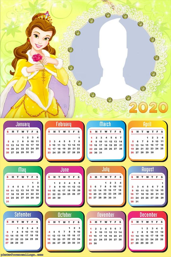 Calendar 2020 Princess Belle Disney