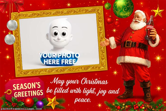 Coca-Cola Santa Claus personalized photo frame